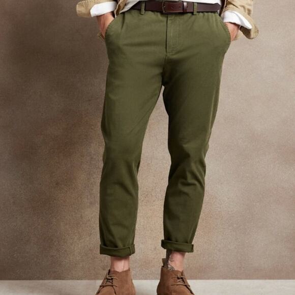 Banana Republic Grayson olive moss green slim tapered fit chino slack pants - Picture 1 of 10